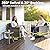 ovios 6 Pieces Patio Furniture Set, Outdoor Wicker Sofa Couch with Swivel Rocking Chairs and Comfy Cushions, High Back Rattan Conversation Set, Black