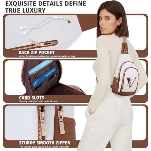 Personalized Crossbody Bag for Women Leather Sling Bags with Initial Letter Pack Chest Bag for Travel, Gift for Wife Mom4