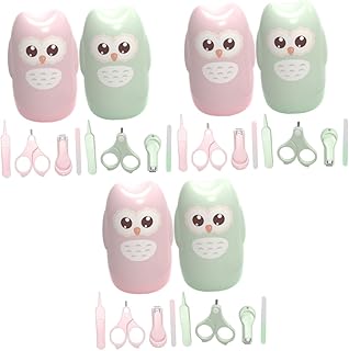 Toyvian Conjunto De Cortador De Unhas Para Bebês Recém-Nascidos 6 Conjuntos Coruja Tesoura De Segurança Para Crianças Cortador De Unhas Anti-Pitada Tesoura Para Crianças Tesoura De