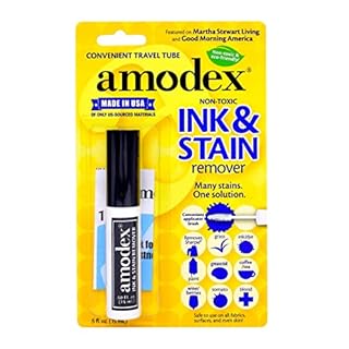 AMODEX Ink & Stain Remover Traveler 0.5oz Bottle with Built-in Brush