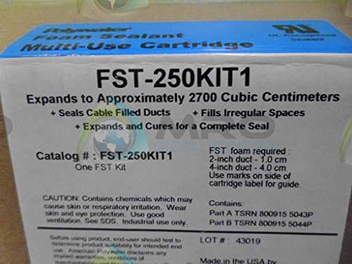 American Polywater FST-250KIT Polyurethane Foam Duct Sealant Kit 8.5 oz Cartridge Amber Resin Clear Curing Agent