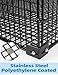 BLUEWING V2 Floating Live Bait Pen Stainless Steel Fishing Bait Cage Fish Holding Keeper, 39.4 * 23.6 * 23.6in, Black