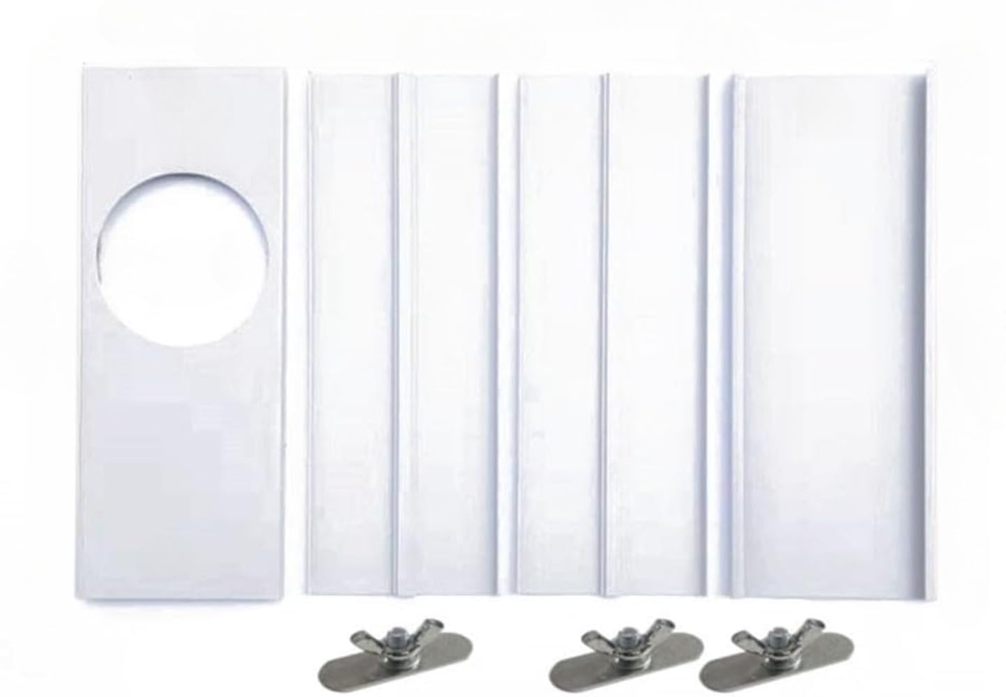 Klimaanlage Fenster Vent Kit, Fenster Adapter,Durchmesser Klimaanlage Auspuffschlauch,für Abluftschlauch, Verstellbare Länge von 43,2 cm bis 152,4 cm,4 Stück