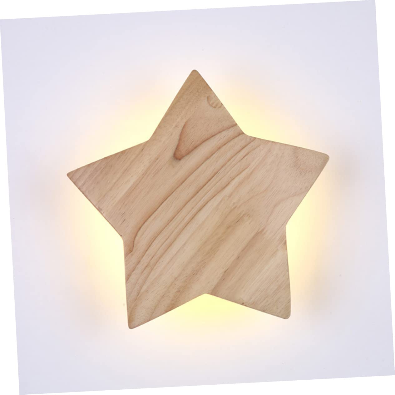 Artibetter 9w Lámpara Led Infantil Decorativa Madera Natural Luz Cálida Dormitorio Sala Estar Pasillo
