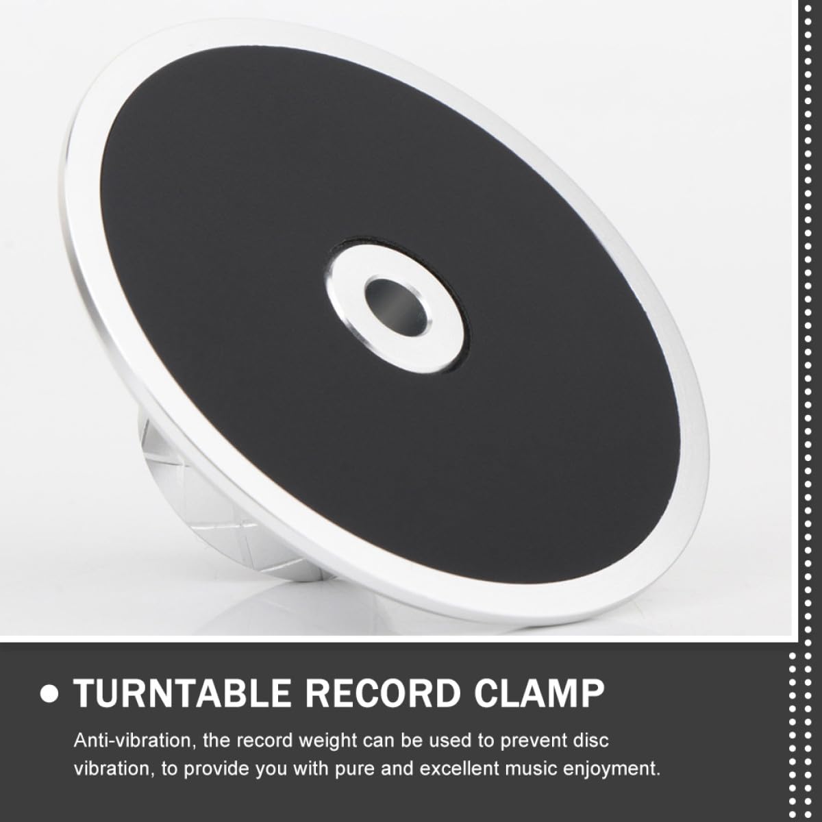 Stabilizzatore di Vibrazioni di Lega per Dischi in di Alluminio per e Peso Giradischi Migliora Magnesio Argento, Riduttore in Vinile Qualità Audio