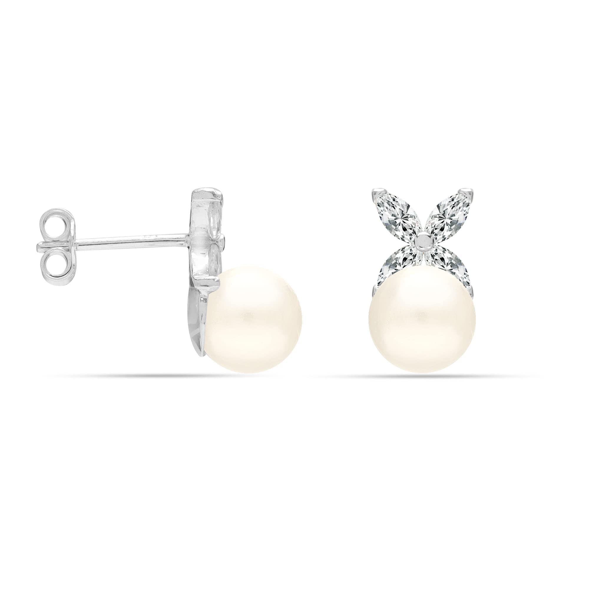 See full amazon price history chart for LeCalla 925 Sterling Silver BIS Hallmarked CZ with Pearl Stud Earrings for Women and Girls LeCalla 925 Sterling Silver BIS Hallmarked CZ with Pearl Stud Earrings for Women and Girls (B09QYX5JY4) Amazon Price History, Amazon Price Tracker