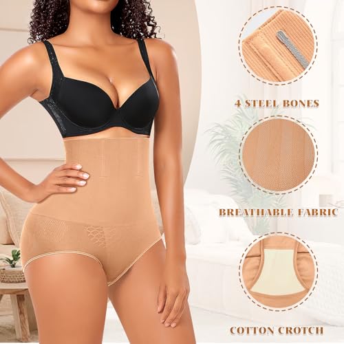Image of Werena Tummy Control Shapewear Panties For Women Seamless High Waist Shaping Body Shaper Girdle Underwear