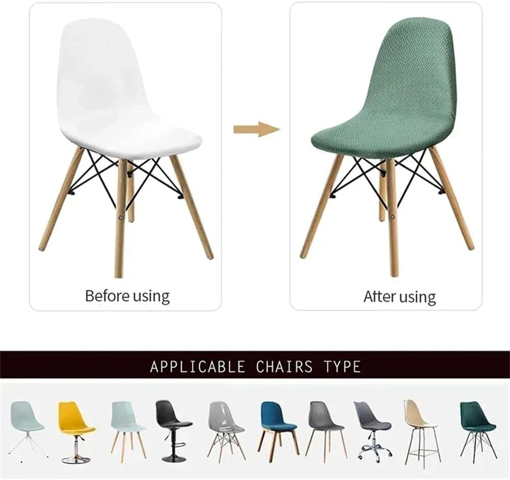 2pcs Waterproof Shell Chair Cover Stretch Dining Adjustable Chair Cover Slipcover Furniture Protector Hotel Home