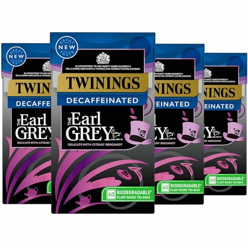 Earl Grey Decaffeinated Té descafeinado 4x 40 bolsitas de Té - importado de Shestore24