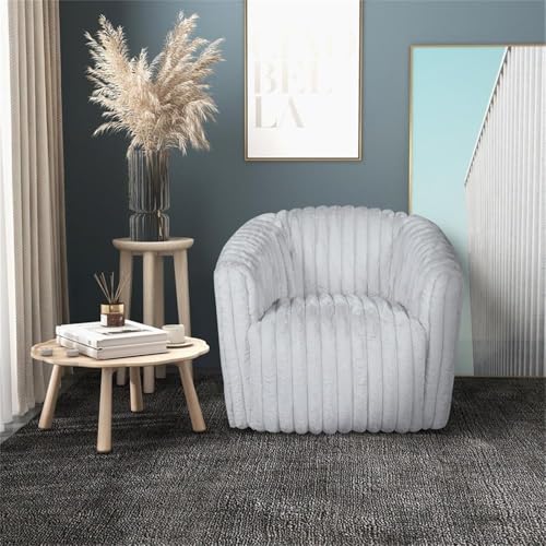 Sillón giratorio moderno terciopelo gris miniatura 2