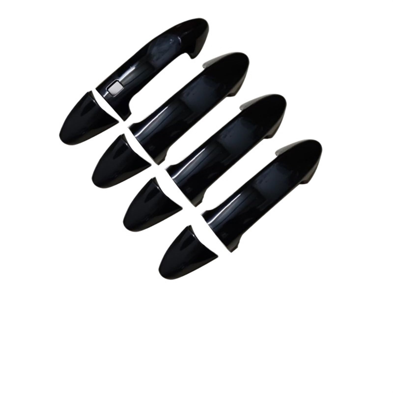 Lzbzhb Metallic Blcak Car Exterior Outsidedoor Handle For Ecosport For Bk For Mk2 2014~2023 Chrome Car Door Handle Cover Trim 4Pcs(Metallic Blcak)