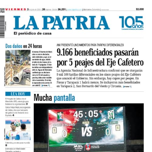 1. Titulares del informativo de la ma&ntilde;ana - 3 de julio