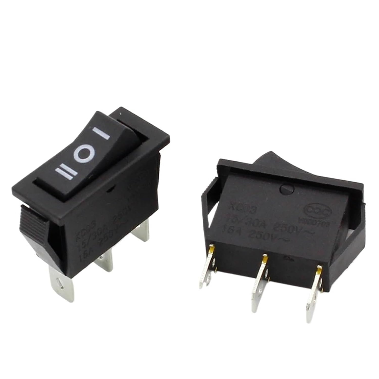 5 pcs x AC 10A/250V 15A/125V 3 Pin SPDT ON-Off-ON 3 Position Boat Rocker Switch