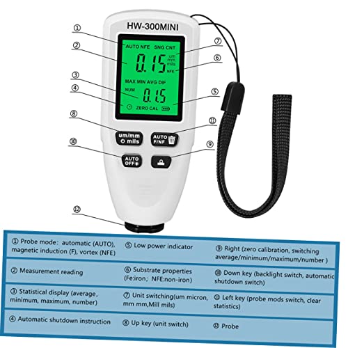 Medidor Digital de Grosor de Recubrimiento para Autos miniatura 3