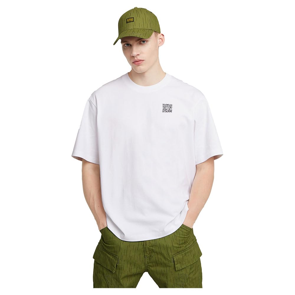 G-Star Men's QR Mini Maxi Boxy T-Shirt, White (white D25975-C784-110), XL