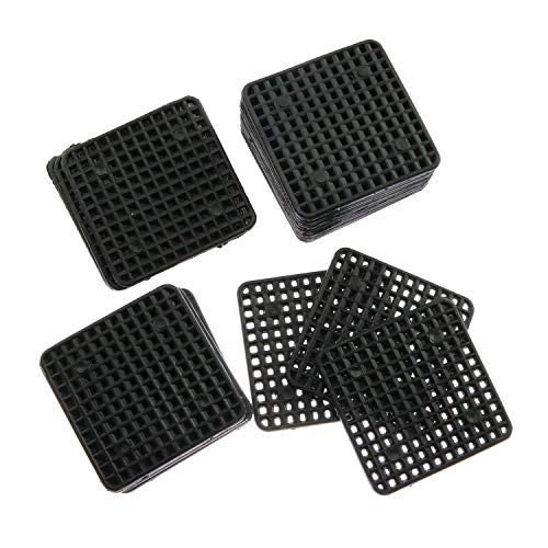 Maxmoral 30pcs Flower Pot Hole Mesh Pads Plastic Square Thicken Breathable Net Bottom Grid Mat for...