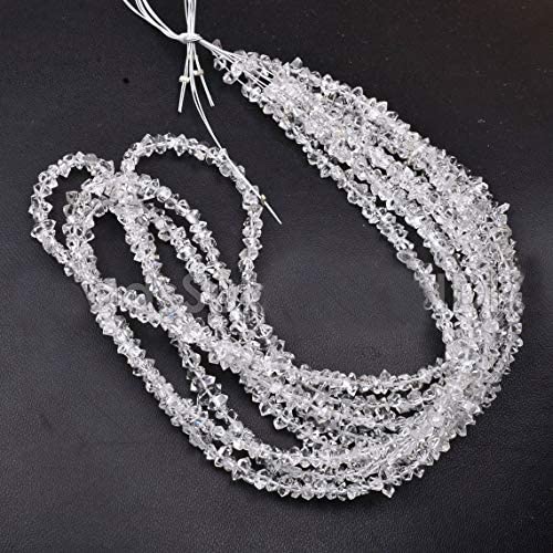 Jakość AAA Herkimer diament luźne koraliki sznur 4-5 mm fasetowane bryłki do suszenia żetony brioletki 40 cm do produkcji biżuterii charmsy naszyjnik bransoletka kolczyk DIY rzemiosło 1 pasmo