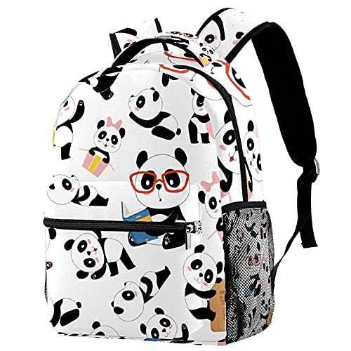 Mochila para portátil de pandas para organizar equipaje de viaje y deporte cómodo