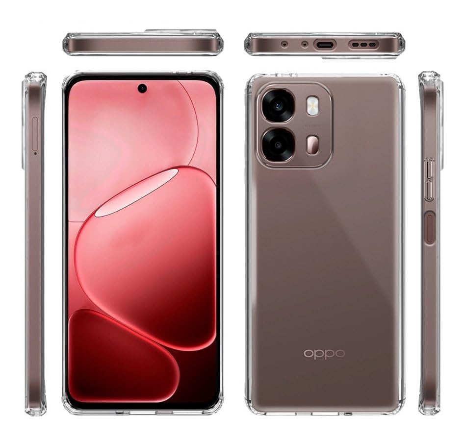 Image of COVERBLACK Soft Rubber Silicon Clear Case Back Cover Compatible for Oppo A6 Pro 5G - Transparent