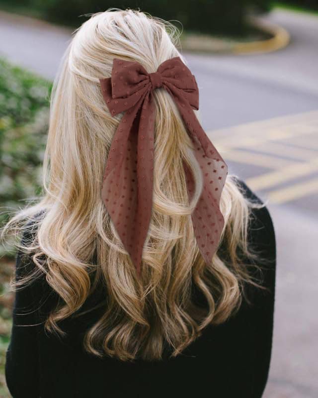 Moños grandes para cabello mujer, set 8 piezas miniatura 6