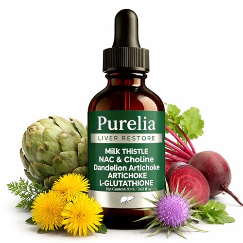 Purelia Liver Restore Complete Liver Support Drops Boostsenergy &Metabolism 60ml/2.02floz