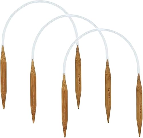 3 agujas de tejer circulares de bambú de 0.394 pulgadas (0.394 in), tamaño 15, agujas de tejer redondas de 16 pulgadas para tejer a mano, mantas de 3 agujas de tejer circulares de bambú de 0.394 pulgadas (0.394 in), tamaño 15, agujas de tejer redondas de 16 pulgadas para tejer a mano, mantas de