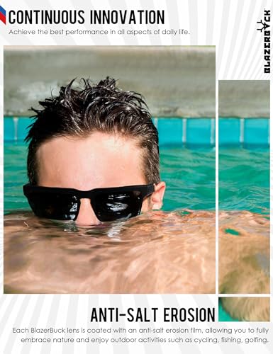 Image of BLAZERBUCK Anti-salt Polarized Replacement Lenses for Oakley Flak Draft OO9364 Sunglasses