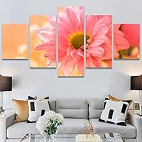 SIGNWIN 5 Panel Canvas Wall Art Modern Art Bohemian Bouquet Colorful Cool Floral Group Multicolor Photography Realism for Home Decorations Ready to Hang - 60