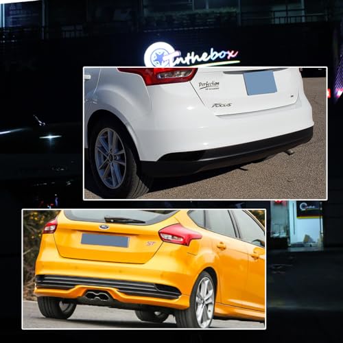 Image of Smoked Lens Rear Bumper Reflector Light Housings Assembly Compatible with 2015 2016 2017 2018 Ford Focus Hatchback