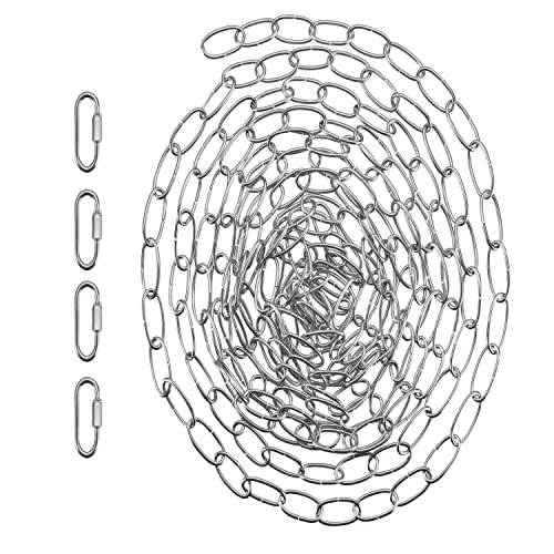 Image of Aspen Creative 21107-71, Steel 20 Feet Heavy Duty Chain & Quick Link Connector for Hanging Up Maximum Weight 40 Pounds in Chrome