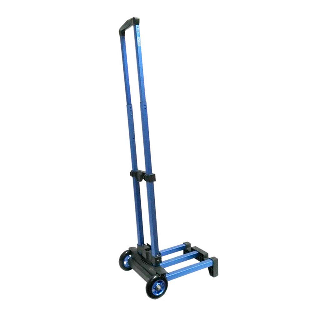 ALUS- Portable Hand Cart Aluminum Shopping Cart Folding Luggage Cart Trolley Cart Load 30kg