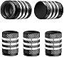 Tire Valve Stem Cap Cover - (5 Pack) Tire Air Caps Metal with Plastic Liner Corrosion Resistant Leak-Proof for Car Truck Motorcycle SUV and Bike