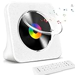 SHIWAKOTO CD Player, Portable CD Players with Bluetooth, USB, FM Radio, AUX Port, Sleep Timer, LCD Screen, CDs Music Players for Home, Compact Audio Music Speaker with Remote