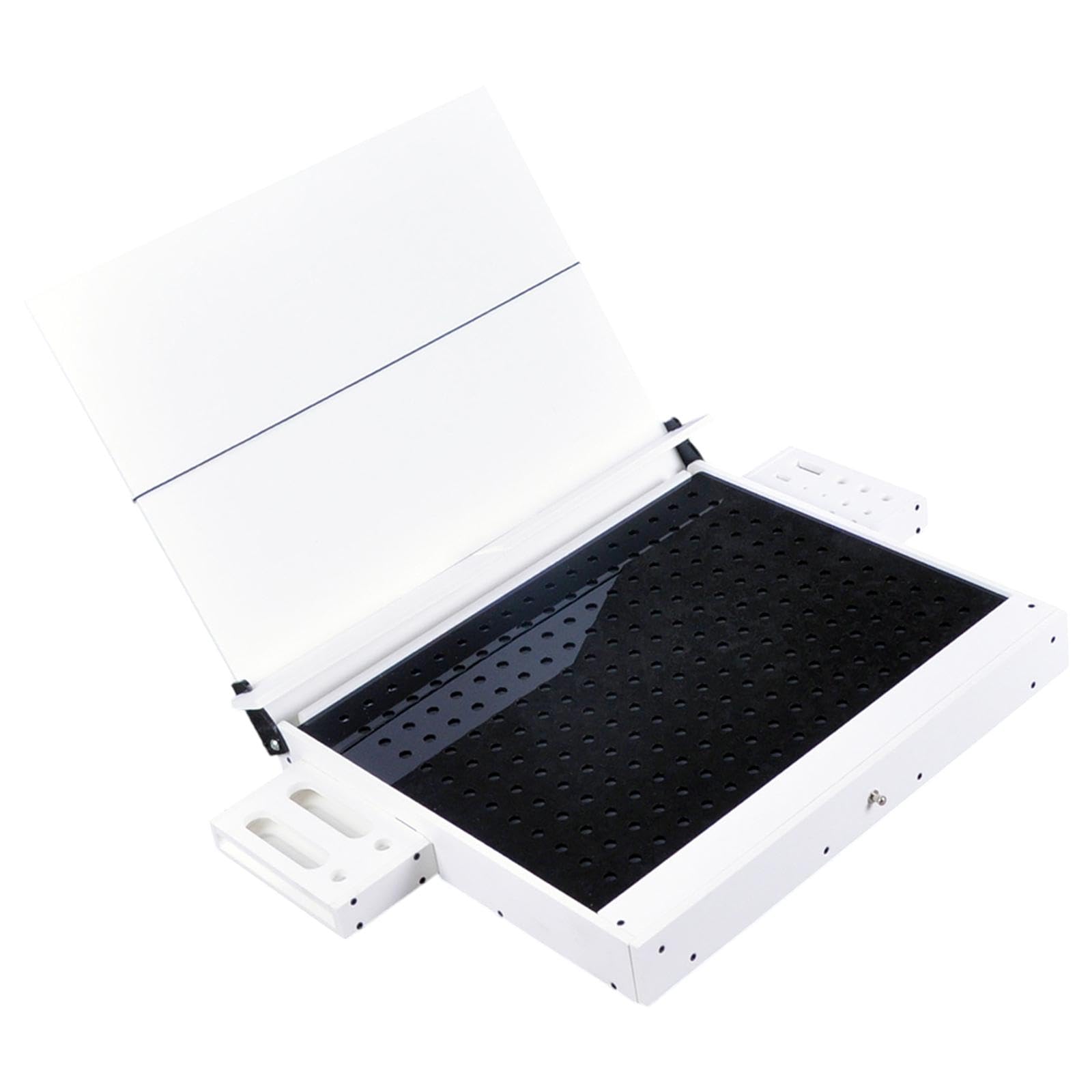 Baoblaze Model Building Box Model Kit Tool with Pliers Rack Tool Drawer Storage Container Precision Parts Workstation Model Work Table, White