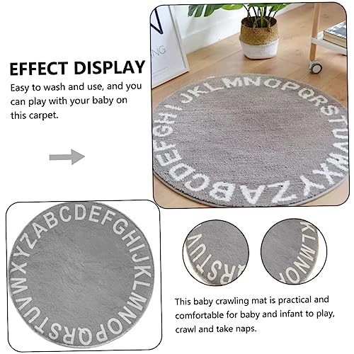 ibasenice Ronde Tapijt Ronde Speelkleed Baby Kruipen Mat Kinderen Leren Tapijt Antislip Tapijt Pasgeboren Speelkleed Baby Vloermatten Voor Kruipen Baby Kruipen Tapijt Baby Vloerkleed - Afbeelding 5