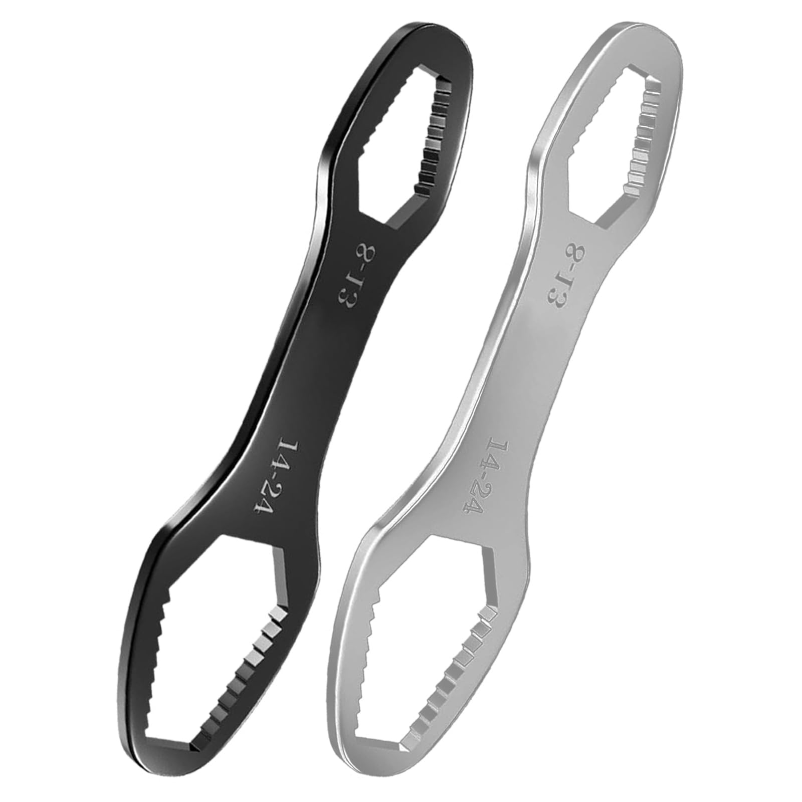 Netbiio 2 Pocket Adjustable Universallywrench Tool Set For 8-24Mm Nut Double Head Wrench Multifunction Wrench For Auto And Motorcycle Maintenance