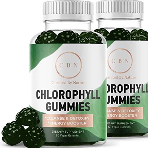 Chlorophyll Gummies Supplement (2-Pack) - Better Tasting Liquid Chlorophyll Alternative - Curated by Nature | 100% All Natural, Boost Your Energy and Repair Digestion | 60 Servings