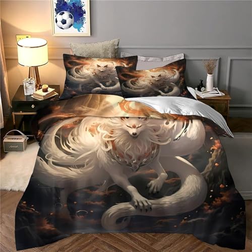 Linge de lit respirant et hypoallergénique avec housse de couette 3D - 6
