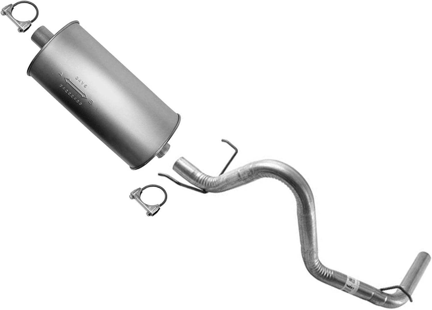 Replacement Parts for Rear Muffler and Tail pipe fits for 2013 2014 2015 2016 2017 2018 2019 2020 Toyota Tacoma 2.7L 3.5L 4.0L Muffler and Tail Pipe