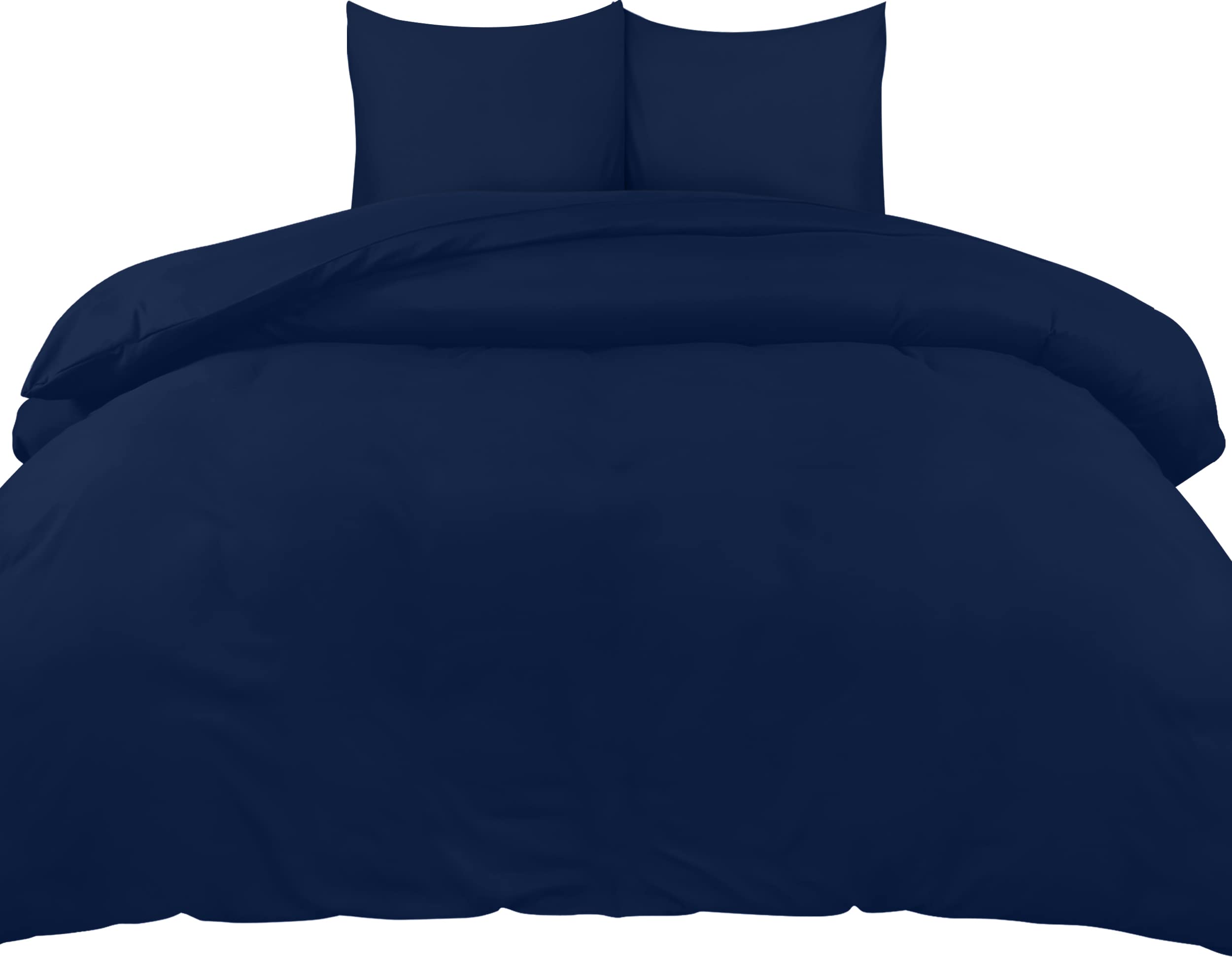 Utopia Bedding Copripiumino 155x220 - Microfibra Copripiumino 155x220cm + Federe 80x80cm - Blu Navy