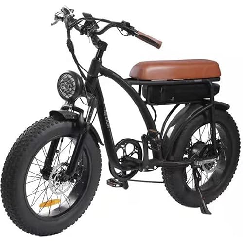 Electric Bike XF001 for Adults, 20" x 4.0 Fat Tire Electric Bicycle, 1000w Motor 48V 12.5Ah Removable Lithium Battery, 28MPH Snow Beach Mountain E-Bike 7-Speed Gear Ebikes