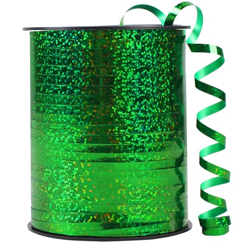 Qiqibaobao 500 Yards Grünes Glänzendes Ringelband