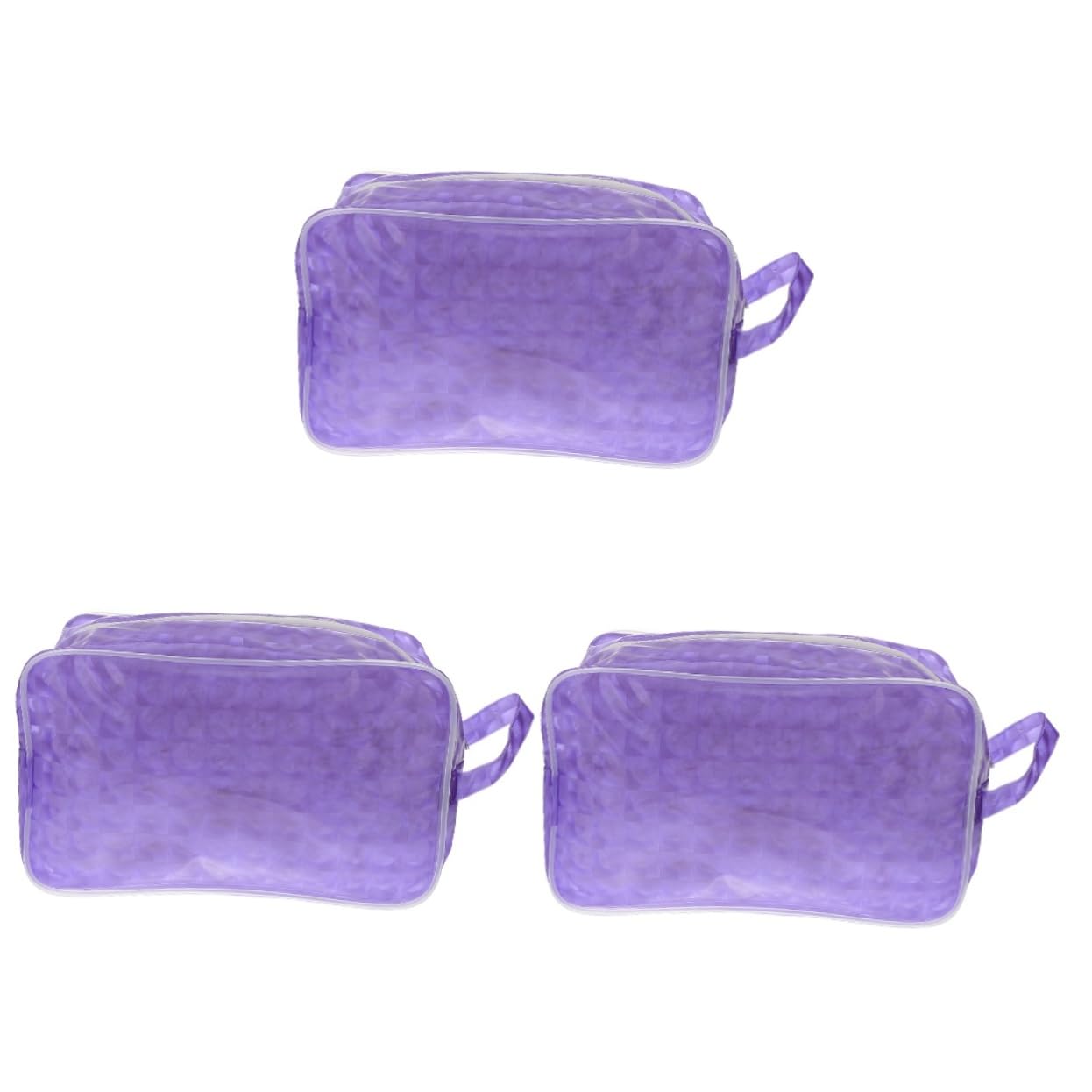 3 Piezas Neceser Impermeable Mochila Plegable Neceser Para Maquillaje Mochila Impermeable Mochila Para Viaje Neceser De Maquillaje Eva Viajar Púrpura Cosmético Bolsa De Viaje