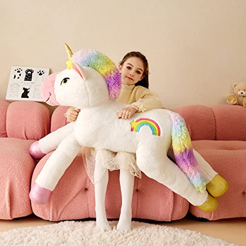 Tumyay 7736511 Giant Unicorn Stuffed Animal Plush Soft Toy,51 Inch Large Unicorn Toys Jumbo Cute Big Size Huge Plushy Fluffy Plushie,Birthday Gifts thumb #5