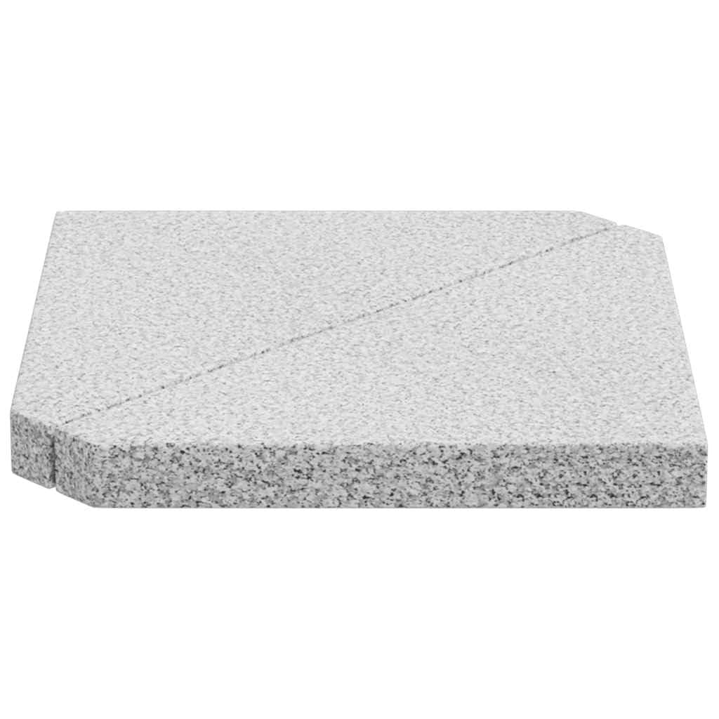 vidaXL Discos de Peso para sombrilla (2 Unidades, Granito Gris, Triangulares, 14 kg)