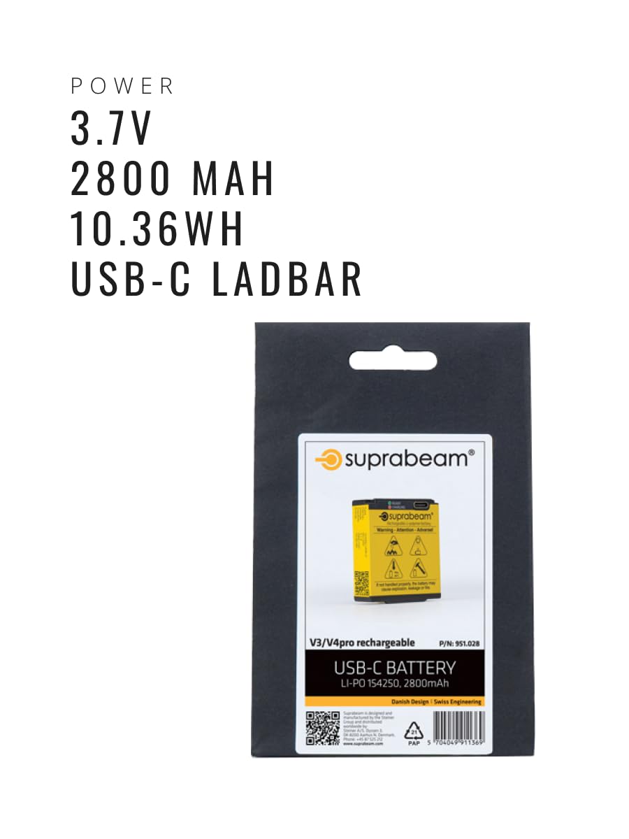 Supreabeam V3Pro / V4pro Li-po Batterie USB 2800 mAh (V3pro/V4pro)