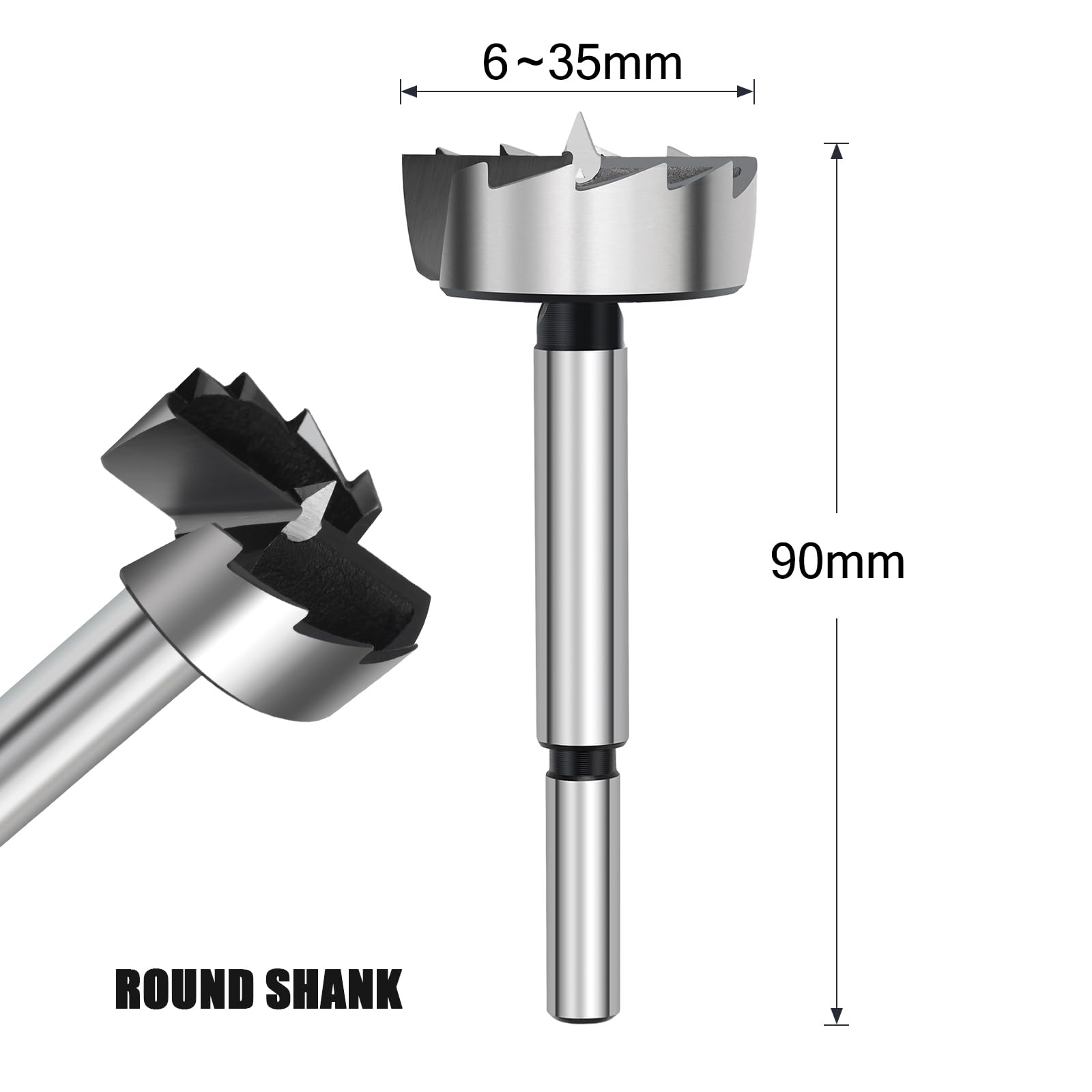 HSAWBIT 35mm Forstner Drill Bit for Woodworking Forstner Bit Wood Drill Bits for Holes Hinge Cutter (diameter 35mm - Image 2