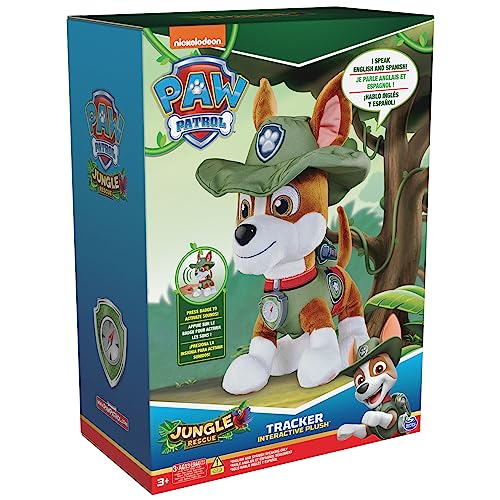 Paw Patrol Talking Tracker 12-Inch Tall Interactive Plush Toy With Music, Sounds And Bilingual Phrases Stuffed Animals, Kids Toys For Ages 3 And Up #TOP7