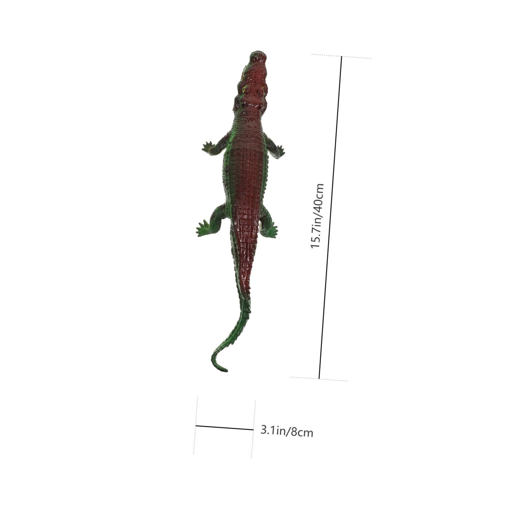 Kisangel Giocattolo Realistico Coccodrillo 40cm in Plastica Verde, 2 Pezzi