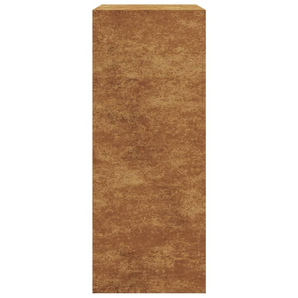Gecheer Brennholzregal außen Kaminholzregal Metall Feuerholzregal Kaminholzunterstand Kaminholzständer Kaminholzkorb Holzlager Holzstapelhilfe für Garten Terrasse,60x40x100 cm Cortenstahl